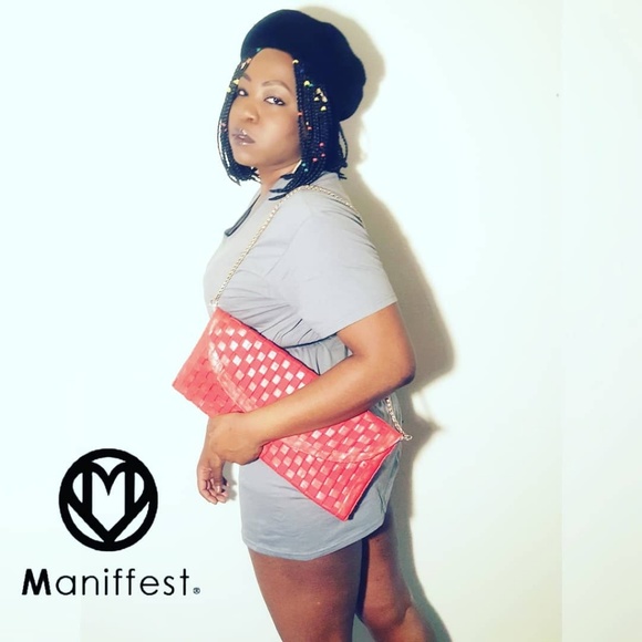 Leather Universe Clutch Purse by Maniffest - Picture 2 of 5